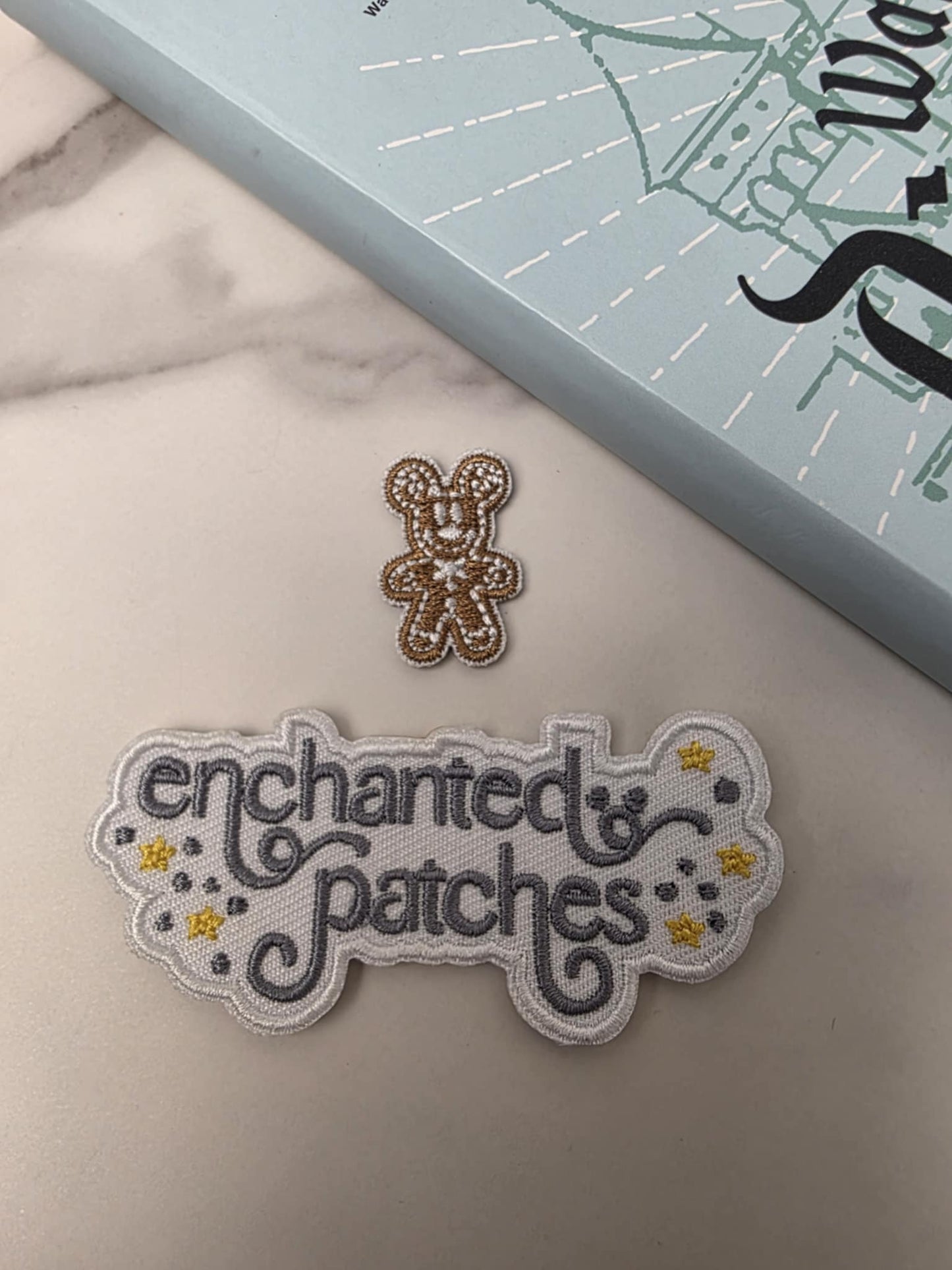 1" Mini Happiest Boy Mouse Christmas Gingerbread Men Embroidered Iron On Patch