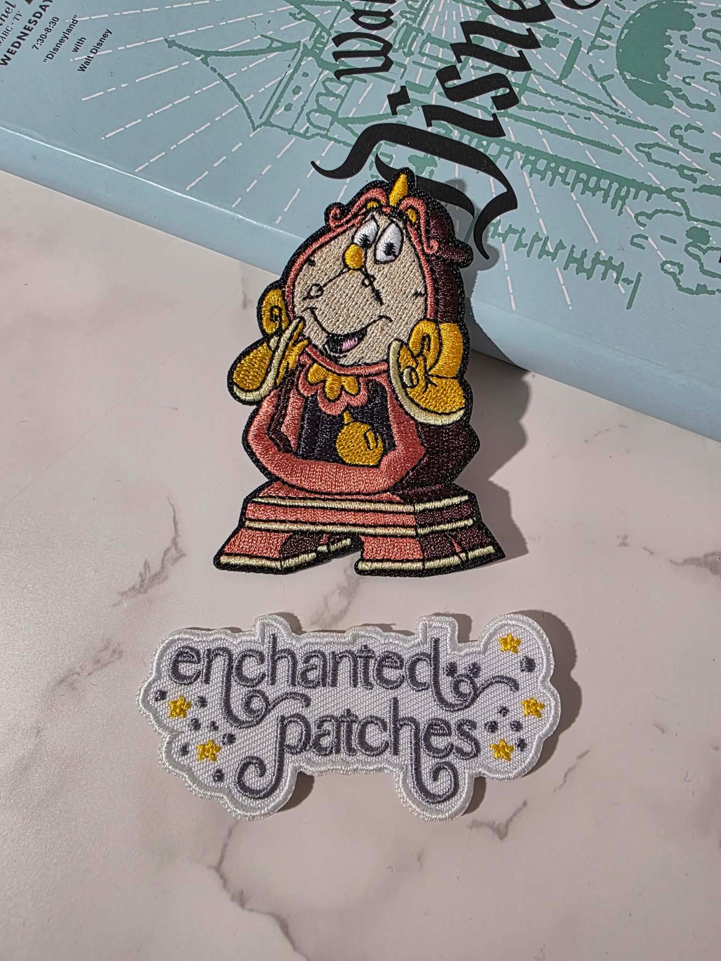 3" Clock Sidekick Embroidered Iron On Patch
