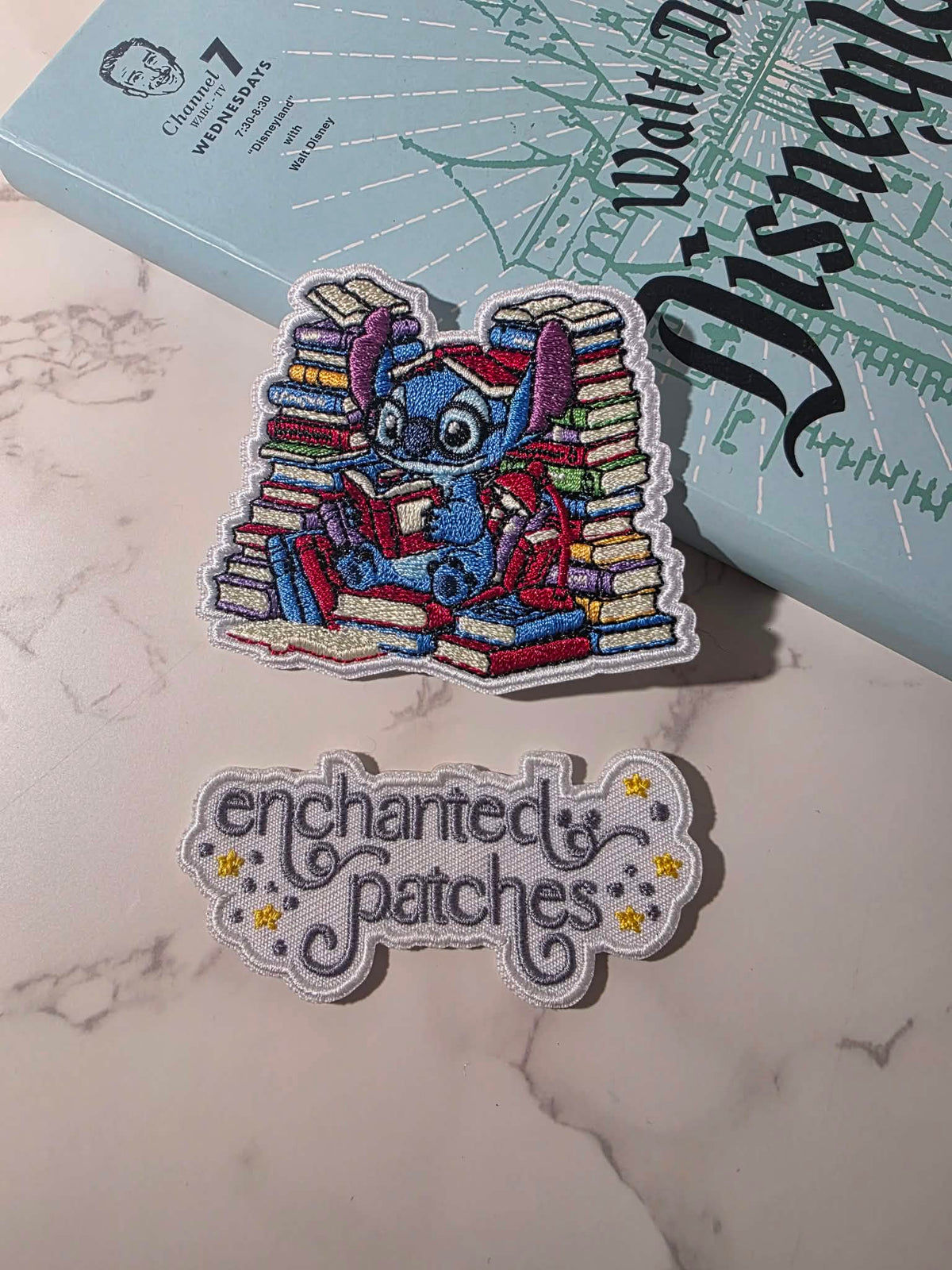 NEW DROP - 3" Stitch with Glasses and Books Librarian Embroidered Iron on Patch