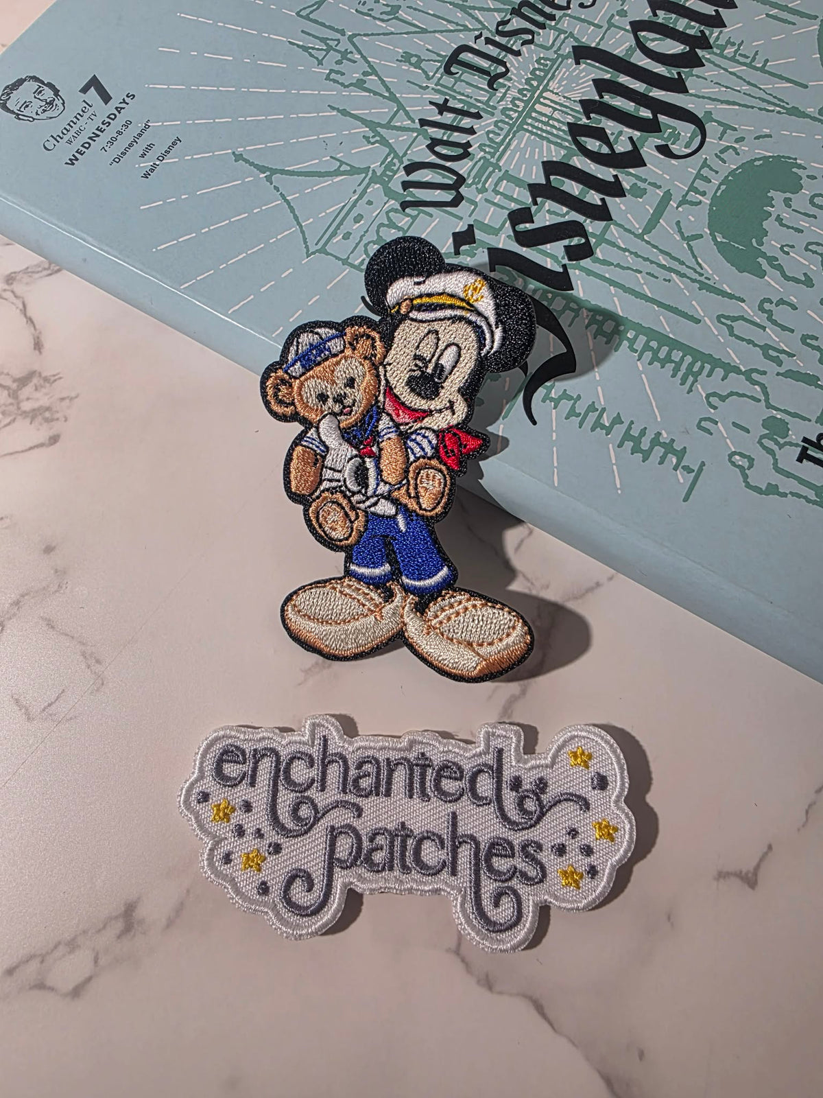3" Sailor Mickey Mouse Cruise with Duffy Bear Embroidered Iron On Patch