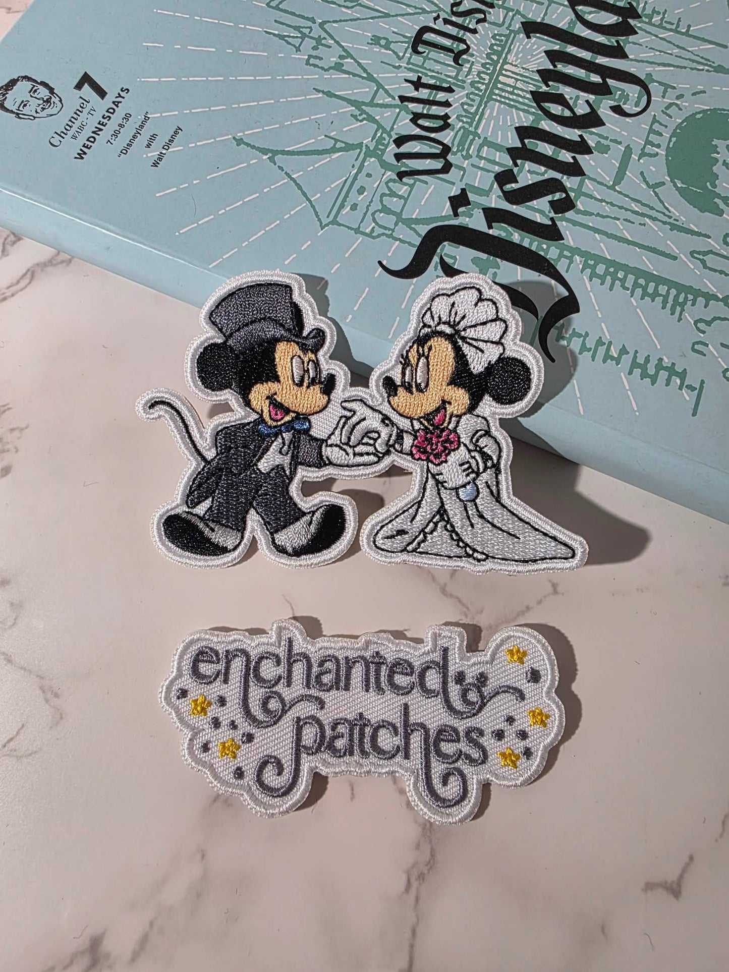 3.5" Wedding Boy Girl Happiest Mouse Embroidered Iron On Patch