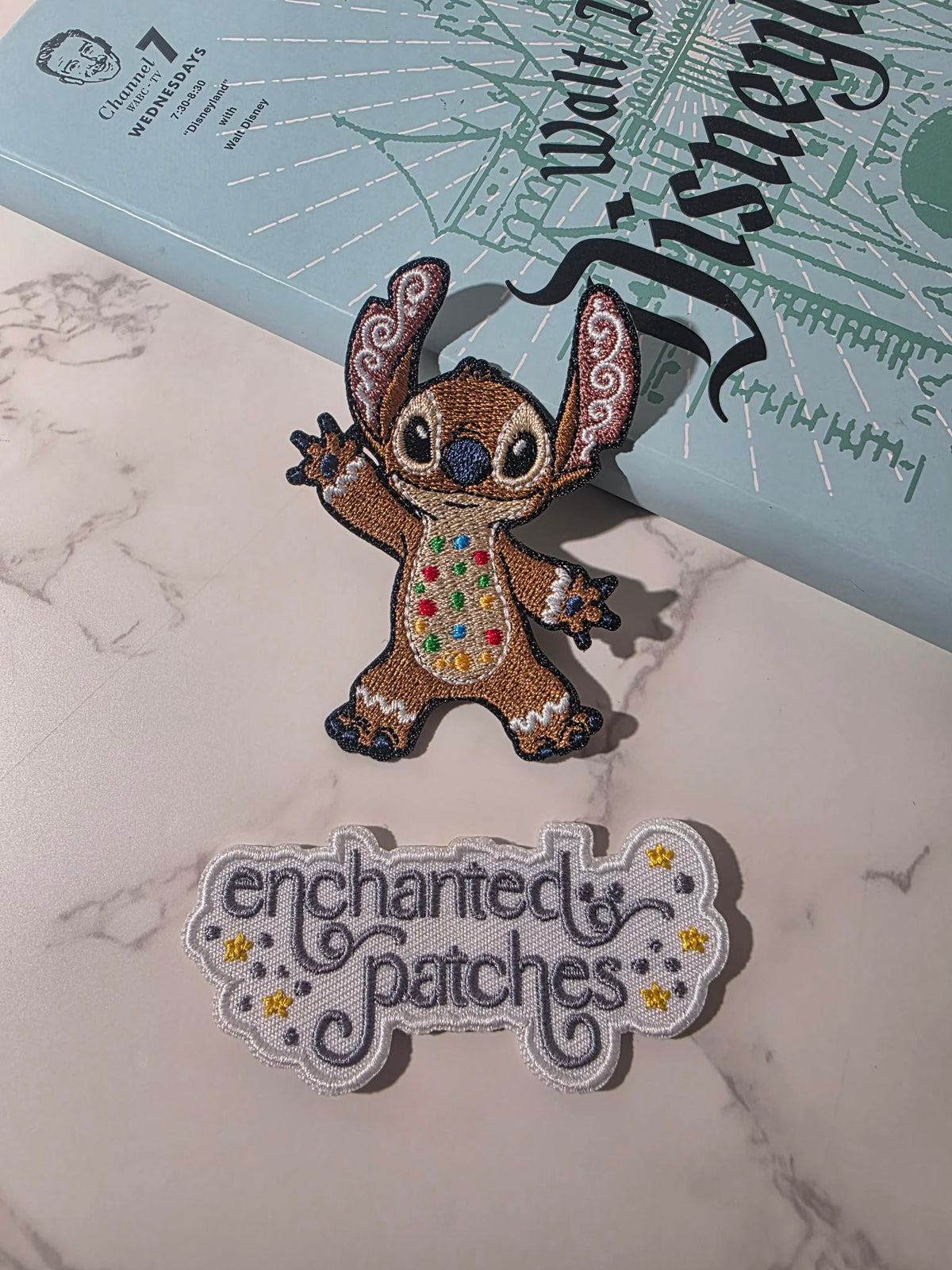 3" Christmas Gingerbread Stitch Cookie Embroidered Iron On Patch