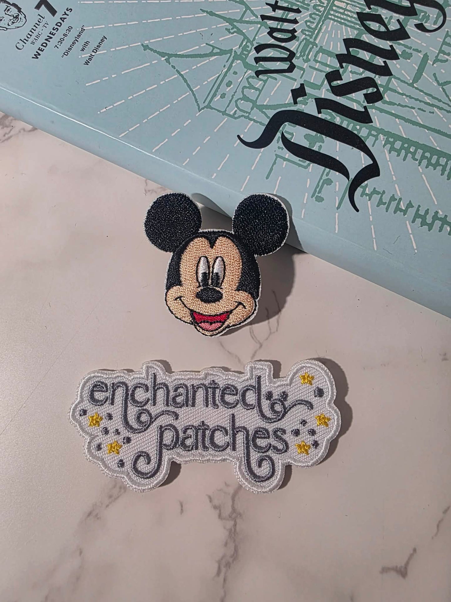 1.75" Boy Mouse Head Embroidered Iron On Patch