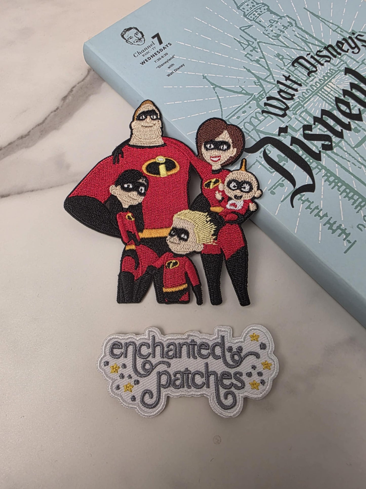 4" Happiest Park Super Hero Masked Family Embroidered Iron On Patch