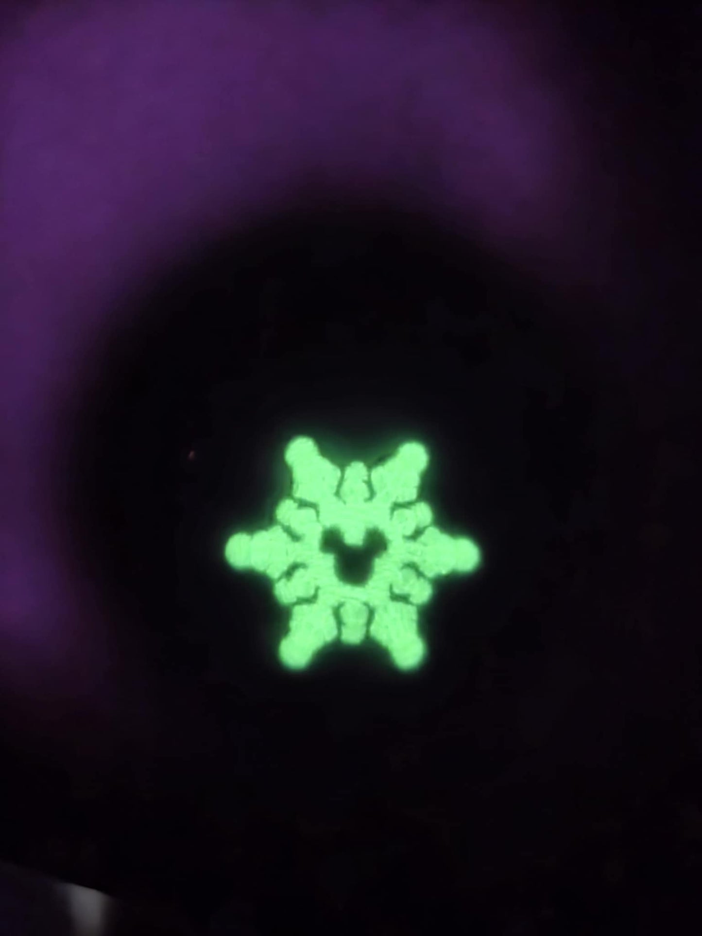 RESTOCKED - 1" Mini Glow in the Dark Christmas Mouse Snowflake Embroidered Iron On Patch