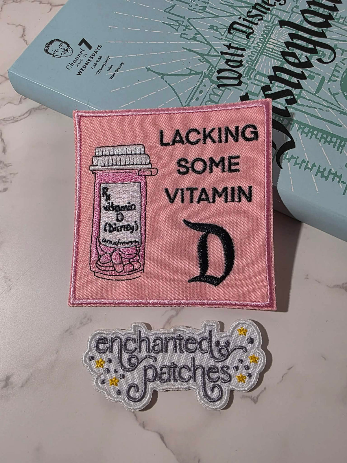 3.5" Lacking Some Vitamin D Happiest Park Embroidered Iron On Patch