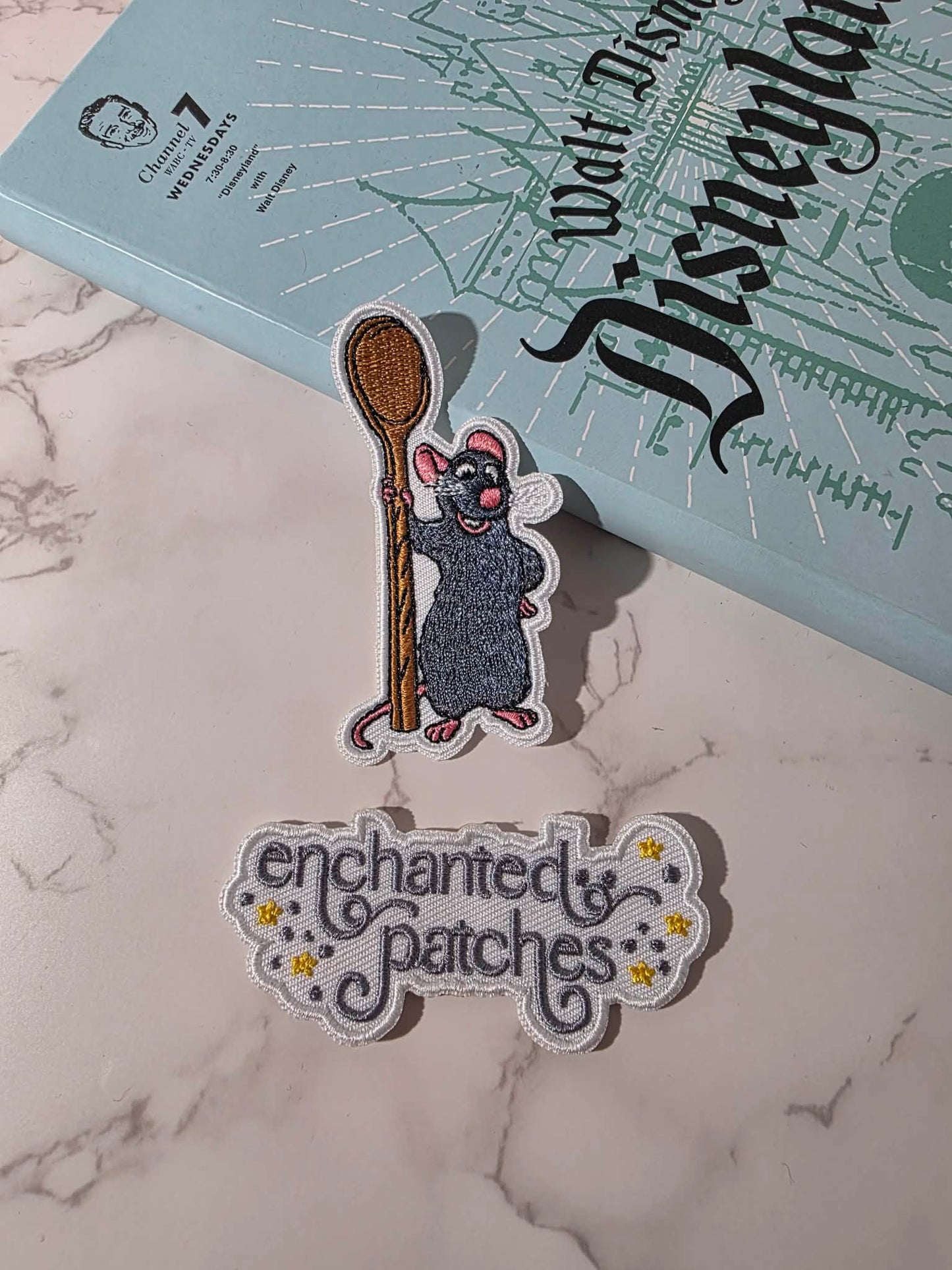 3" Happiest Park Mouse Rat Remy Chef with Spoon Embroidered Iron On Patch