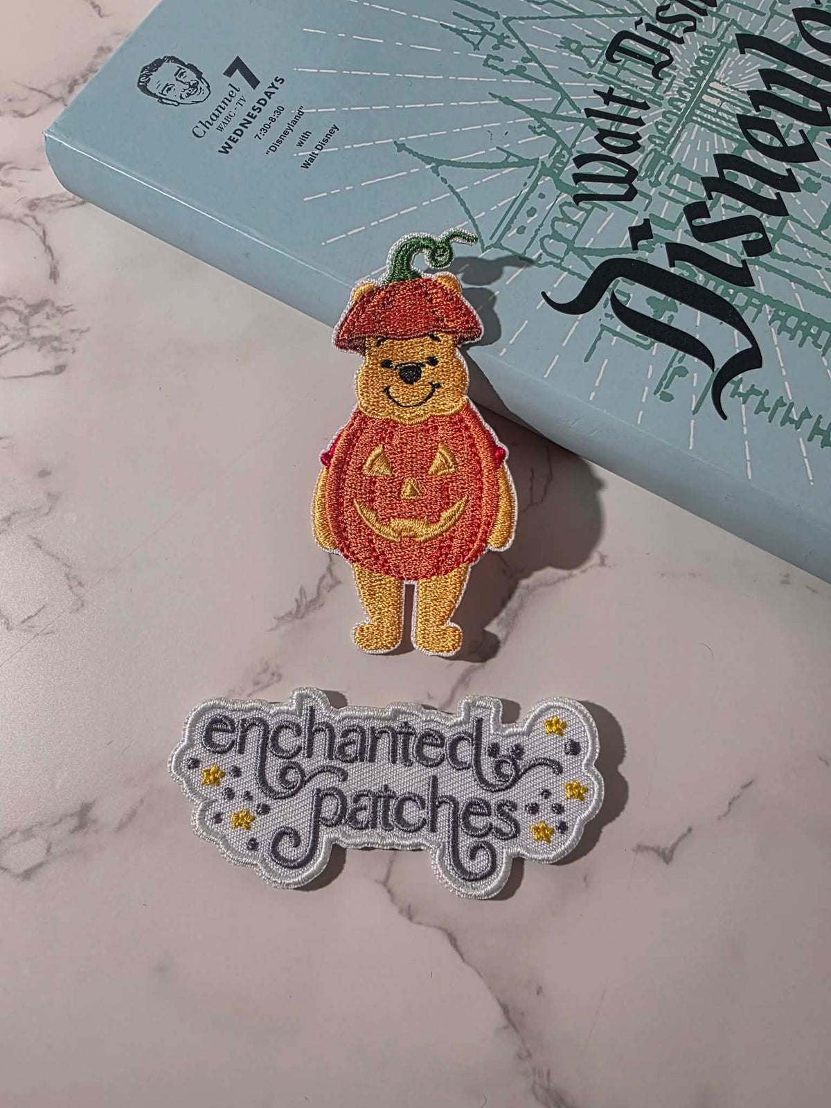 3" Winnie the Pooh Halloween Pumpkin Costume Embroidered Iron On Patch