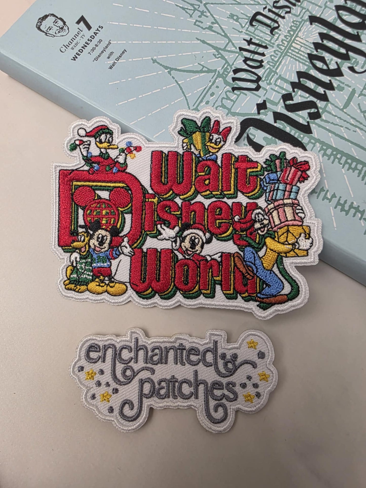 4" Christmas Magical Around the World Park Logo Iron On Patch