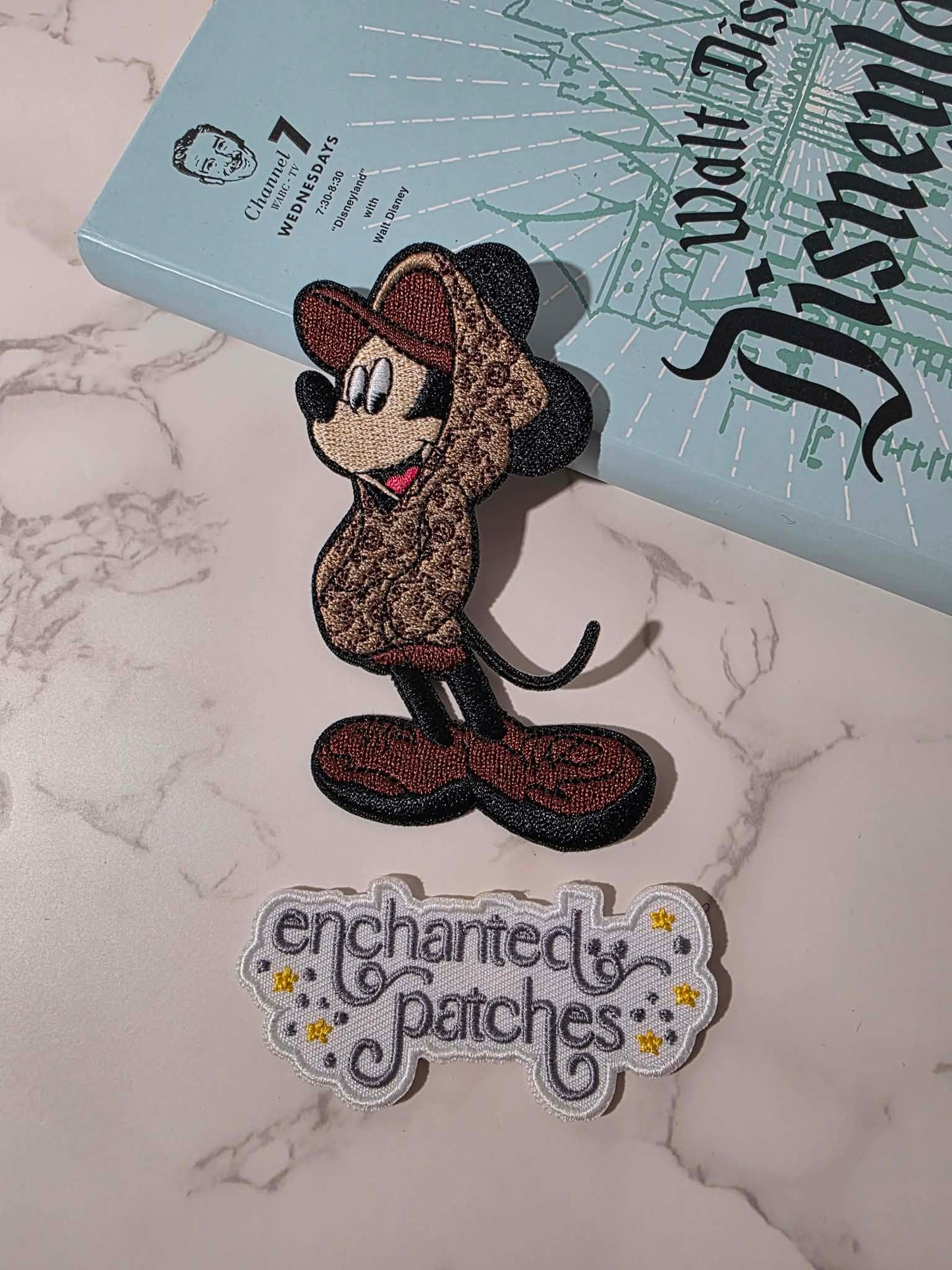 4" Happiest Park LV Monogram Luxury Street Wear Boy Mouse Embroidered Iron On Patch