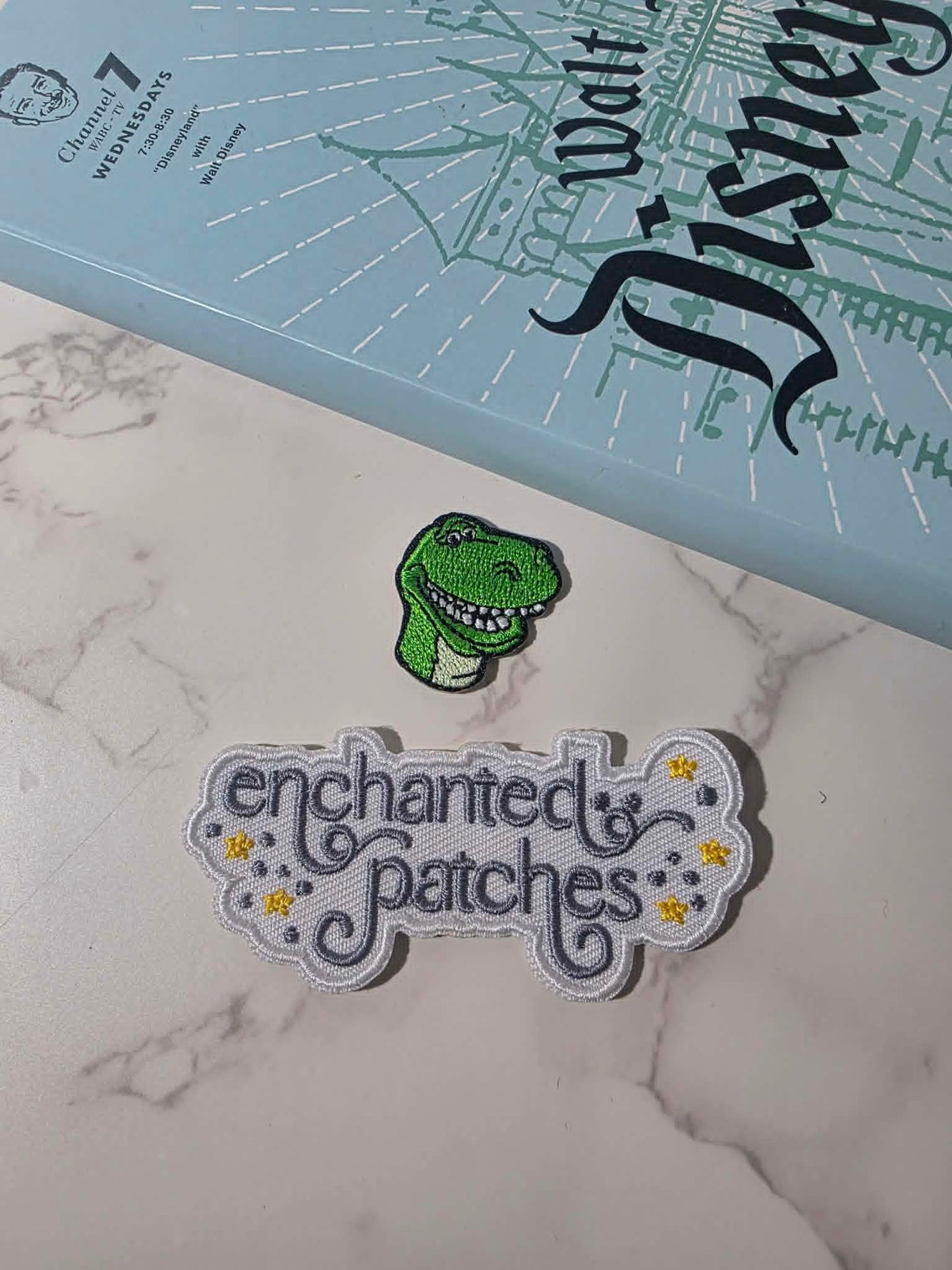 NEW DROP - 1" Mini Dinosaur Rex Toy Story Head Embroidered Iron On Patch