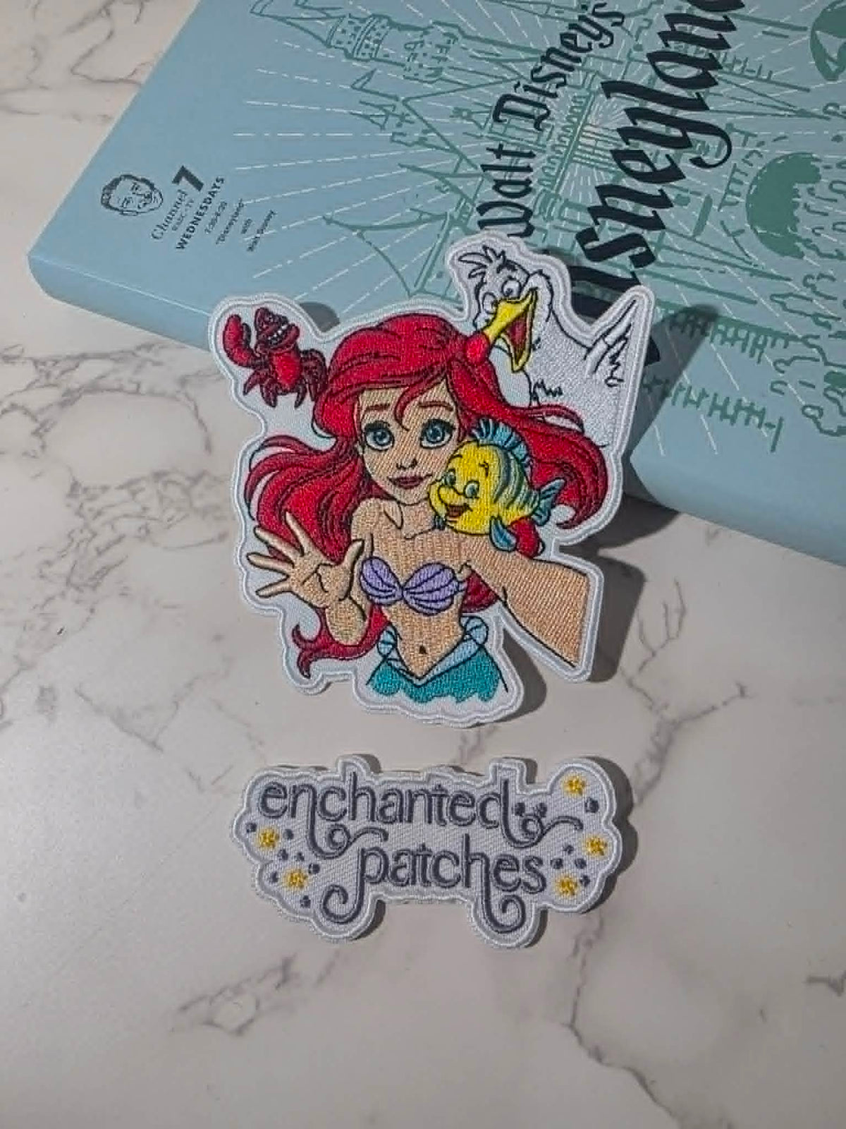 NEW DROP - 4" Mermaid Ariel Princess and Friends Embroidered Iron On Patch