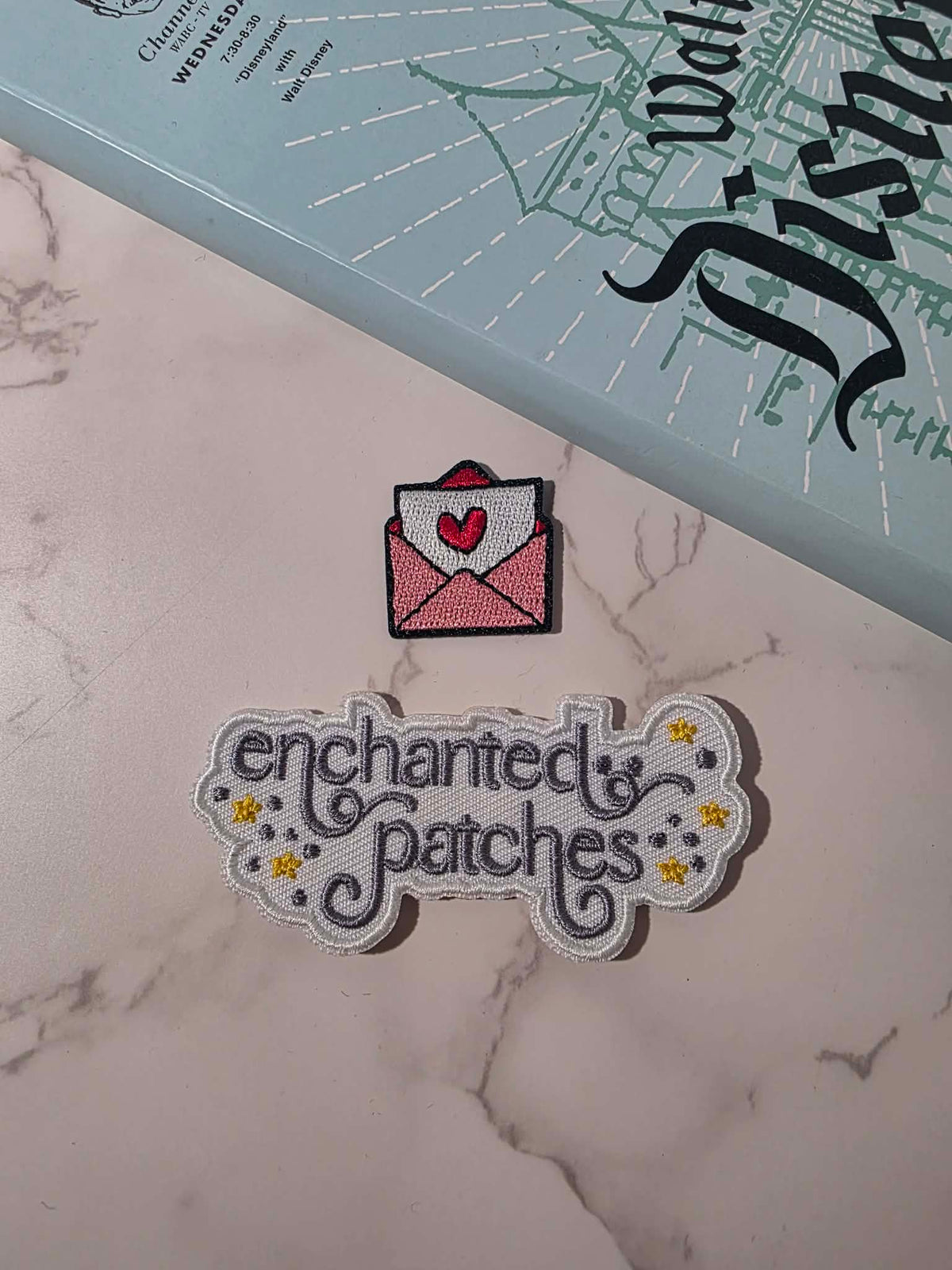 1" Mini Valentine Heart Envelope Letter Note Embroidered Iron On Patch