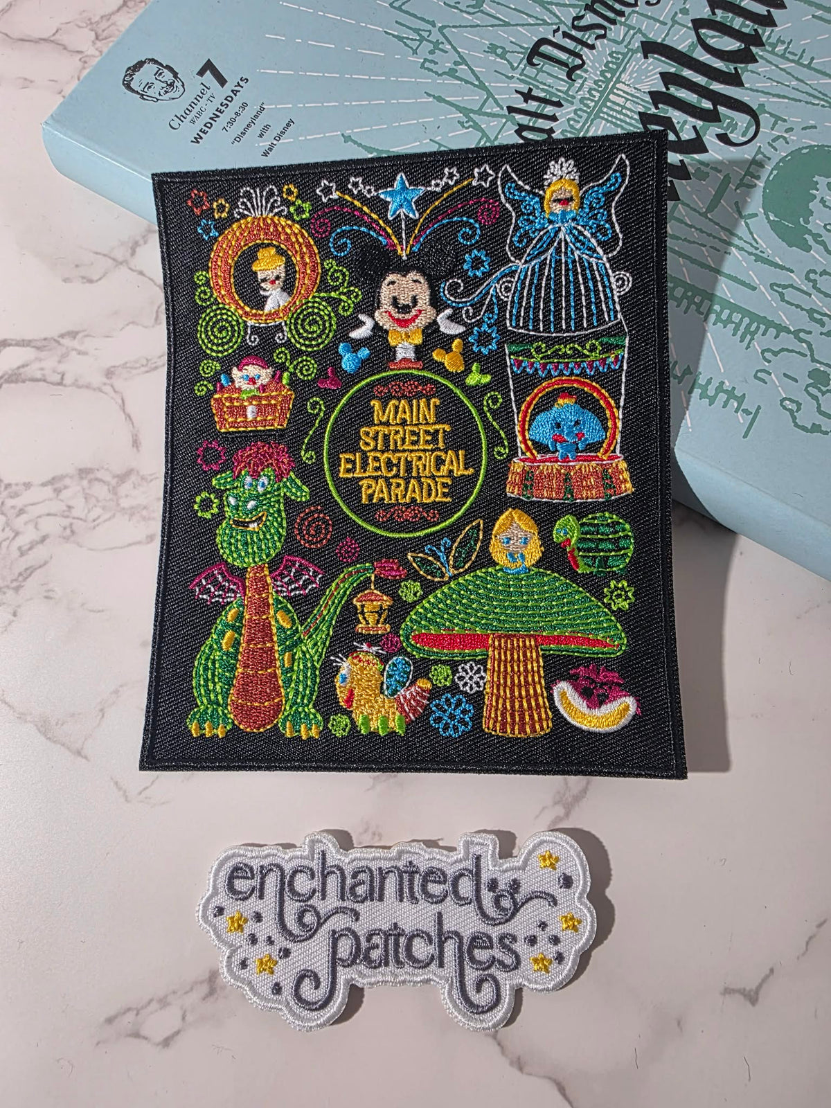 5" Happiest Park Night time Electrical Light Retro Parade Embroidered Iron On Patch