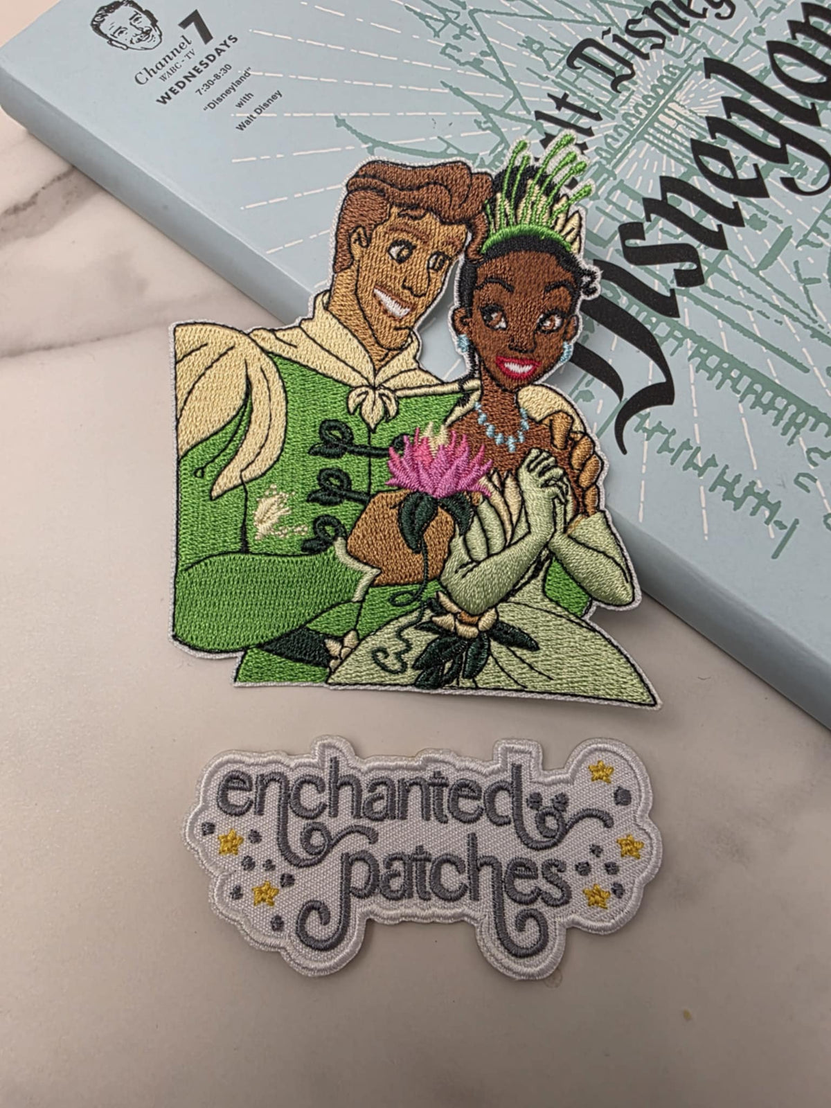 3.5" Princess Frog with Princess Embroidered Iron On Patch