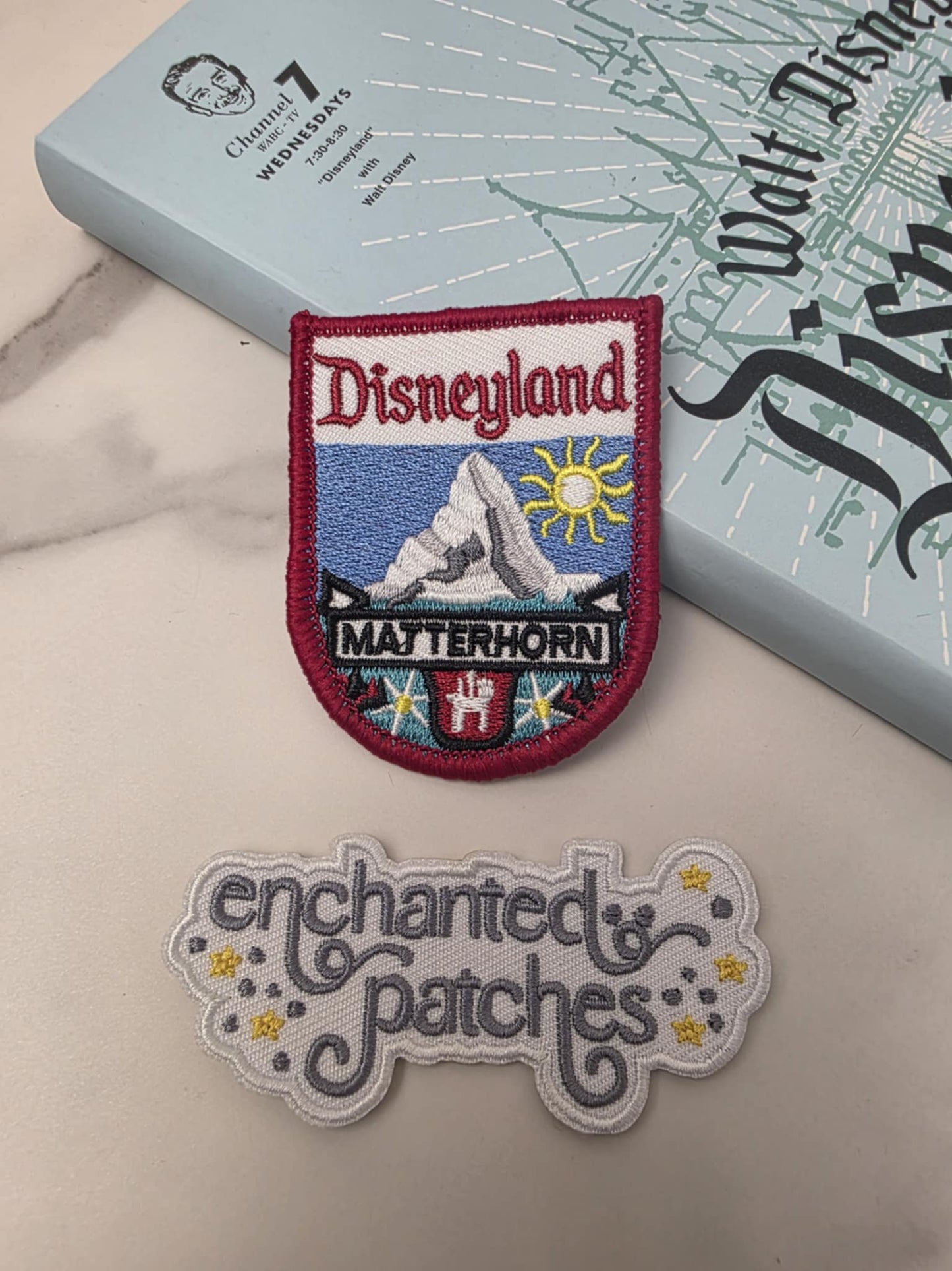 2.5" Vintage Bobsleds Yeti Snowy Mountain Happiest Park Ride Iron On Patch