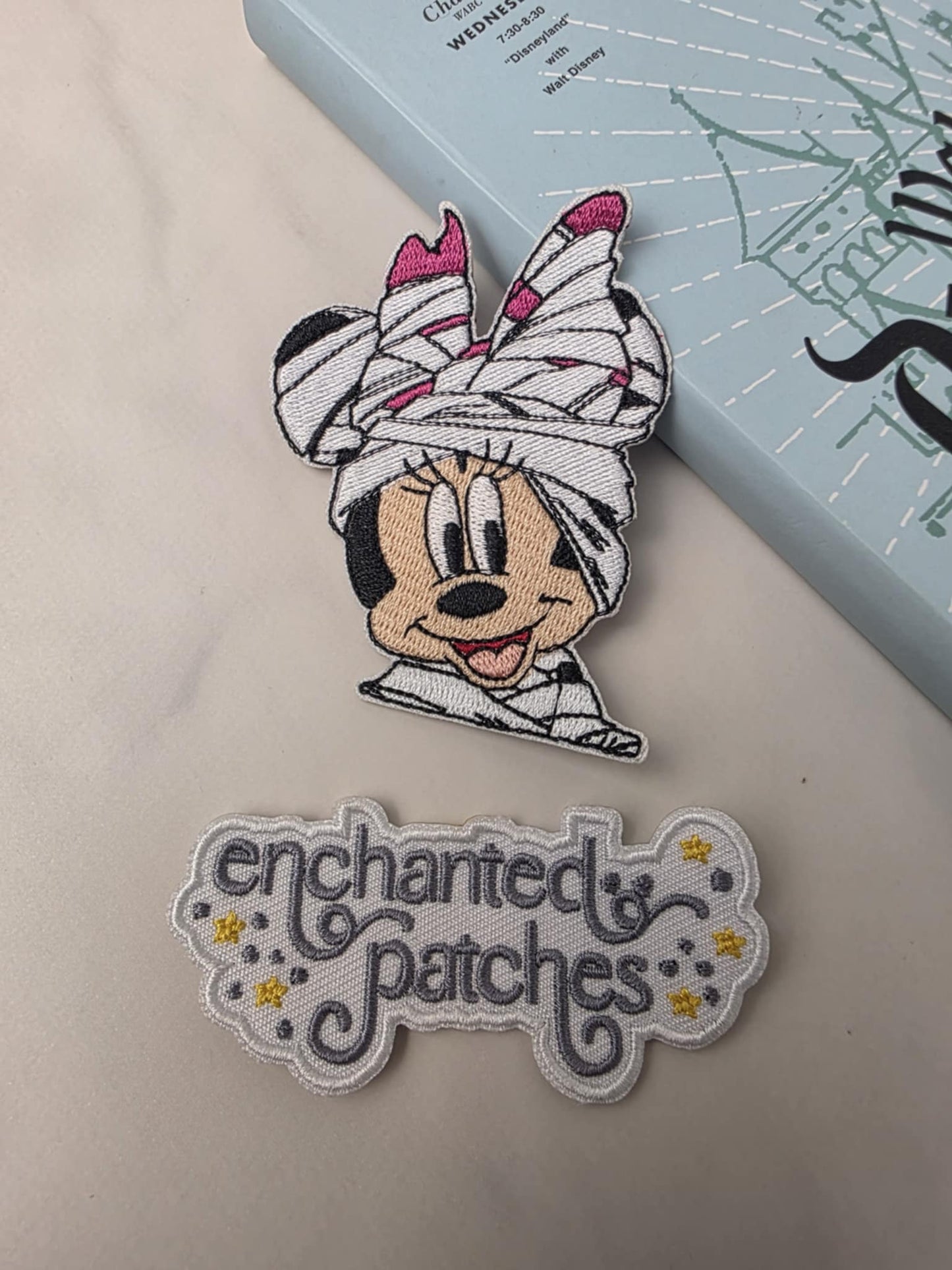 LAST FOUR - 3" Halloween Mummy Happiest Girl Mouse Embroidered Iron On Patch