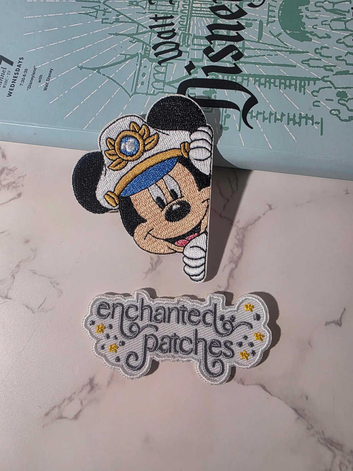 NEW DROP - 3" Mickey Mouse Sailor Disney Cruise Peekaboo Peeking Embroidered Iron On Patch