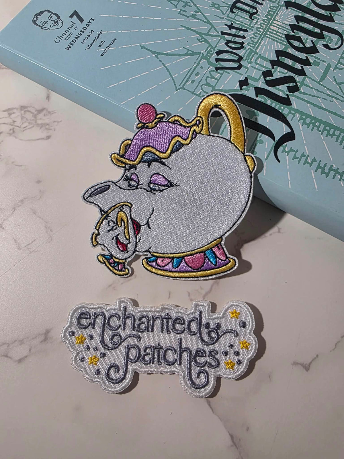 NEW DROP - 3.5" Mrs. Potts and Chip Teacup Beauty Beast Sidekicks Embroidered Iron on Patch