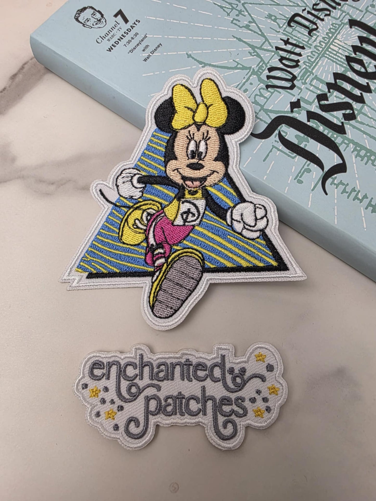 4" Happiest Park Magical World Girl Mouse 90s Retro Neon Iron On Patch