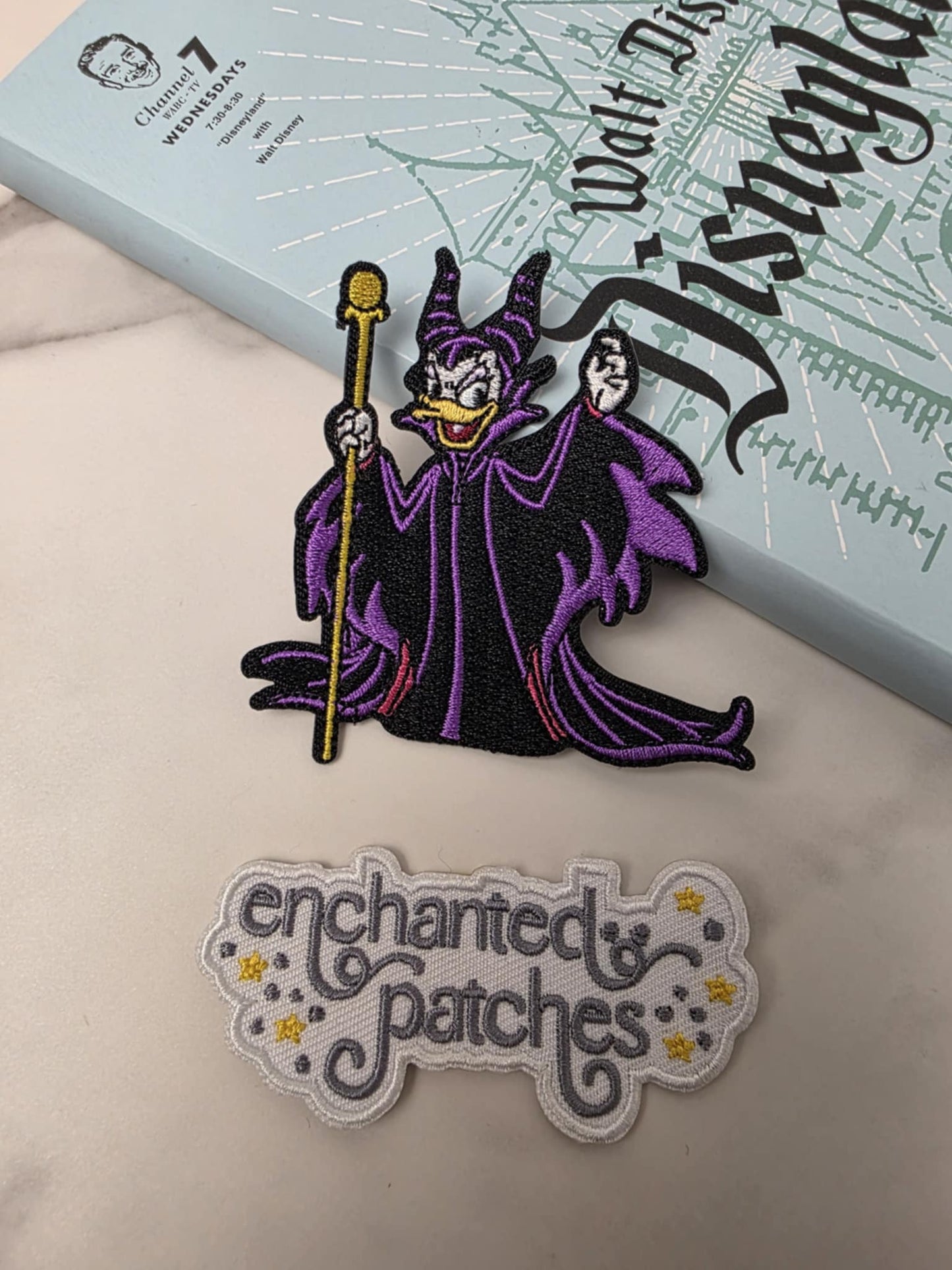 3" Girl Duck Dressed as Sleeping Princess Villain Iron On Patch