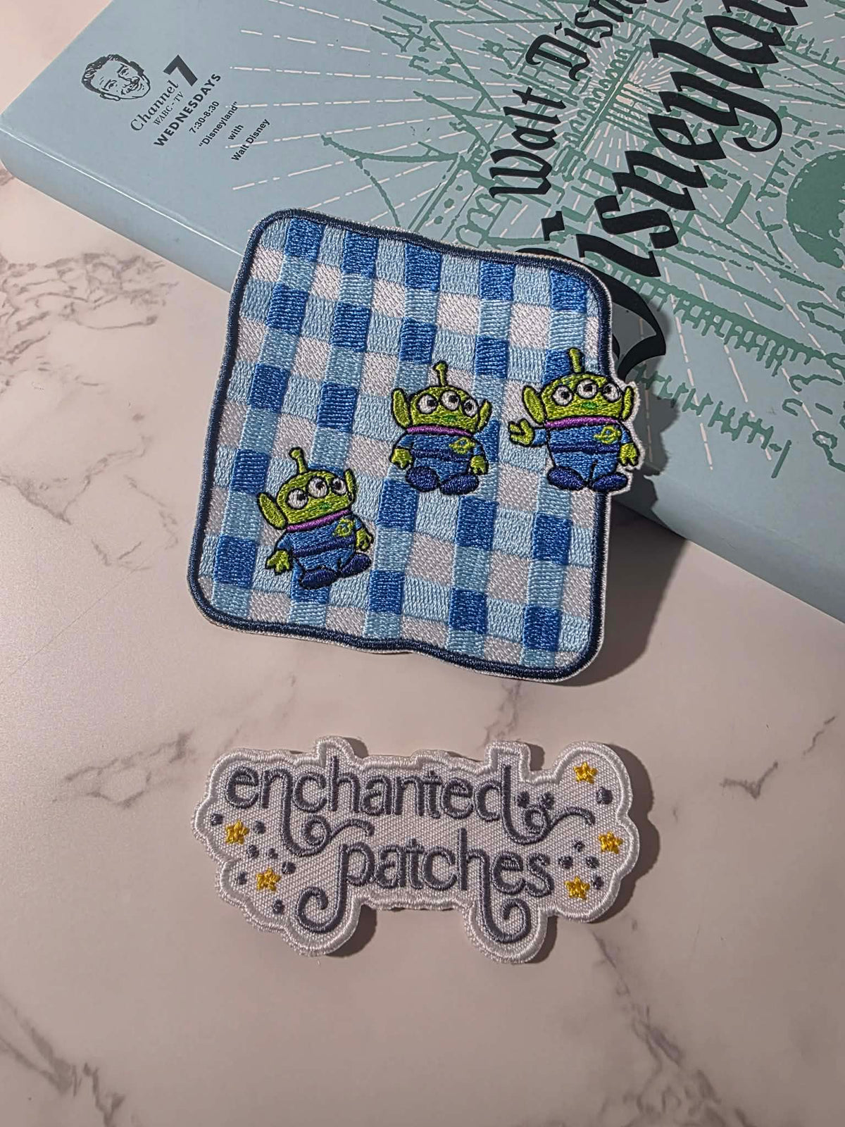 3" Toy Story Pizza Planet Aliens on Picnic Blanket Embroidered Iron On Patch