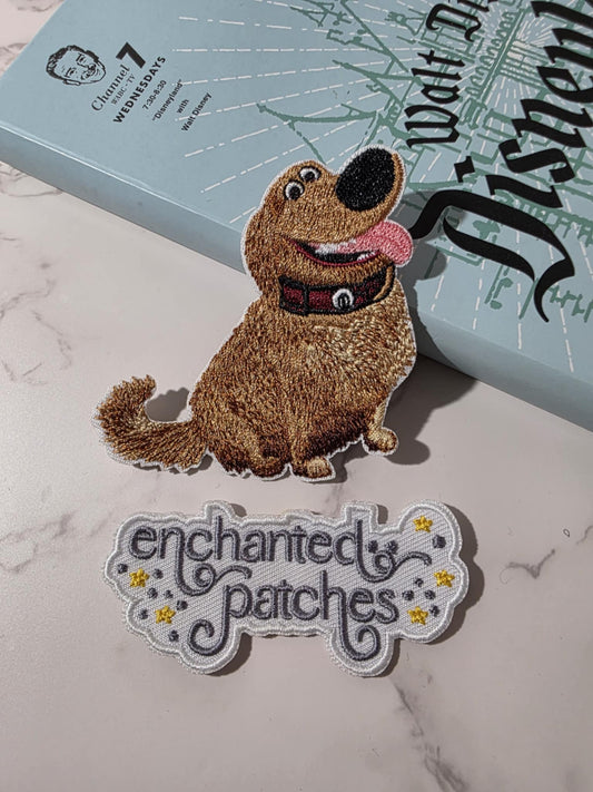 3" Up Balloon House Wilderness Dog Dug Embroidered Iron On Patch