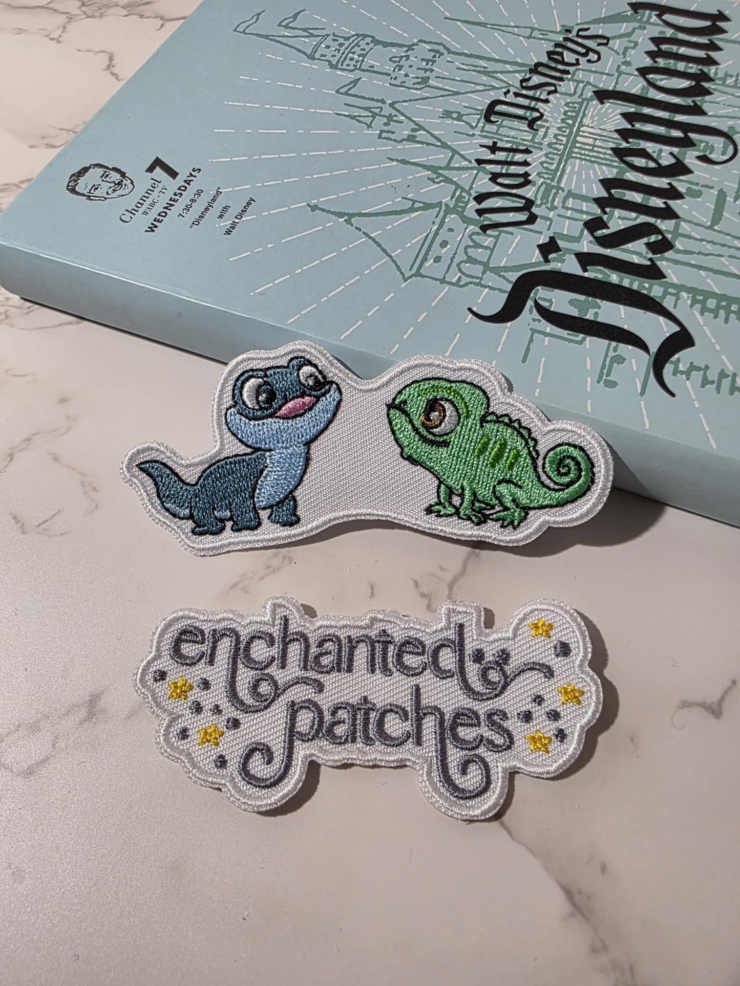 3.5" Long Hair Princess Gecko Snow Queen Sidekick Iron On Patch
