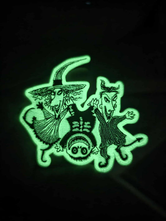 3.5" GLOW in the Dark Lock Shock Barrel NBC Boogie Boys with Mask Embroidered Iron On Patch
