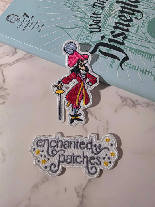 3.25" Captain Villain with Hook Embroidered Iron On Patch