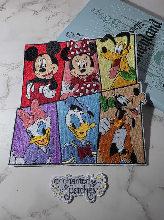 8" XL Fab 6 Mouse Dog Duck BFF Friends Bestie Iron On Patch