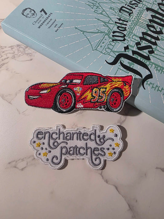 NEW DROP - 3.5" Lightening McQueen Cars Race Car Embroidered Iron On Patch