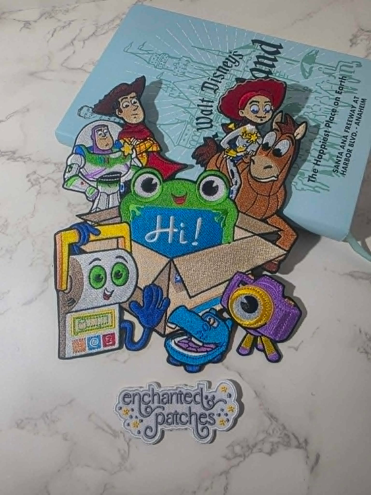 NEW DROP - 8" XL Toy Story 5 Friends Buzz Woody Tablet Embroidered Iron On Patch