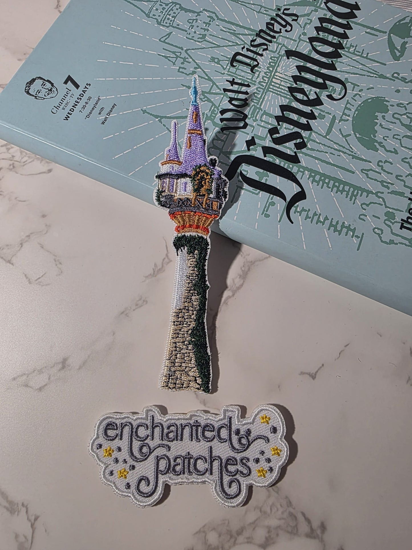5" Long Hair Princess Tower Embroidered Iron On Patch