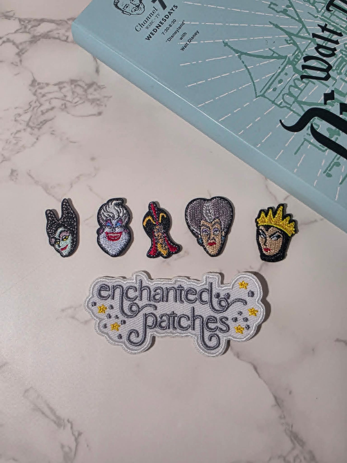5pc Set - 1" Mini All the Princess Villain Embroidered Iron On Patch