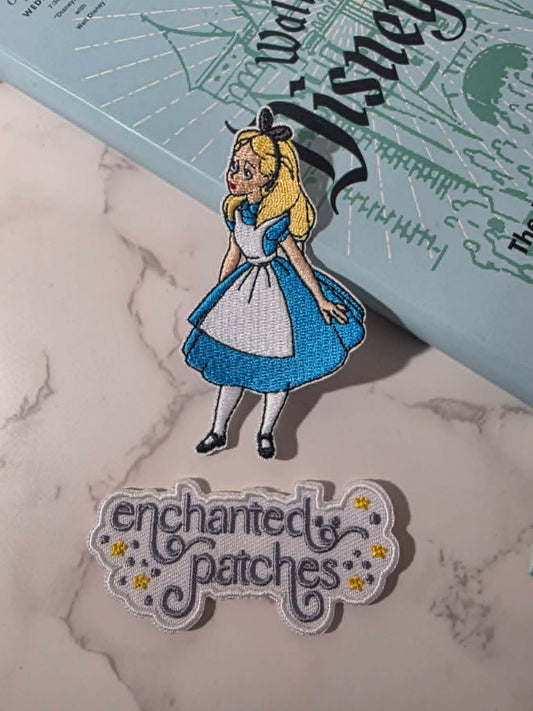3.5" Alice Wonderland Princess Embroidered Iron On Patch