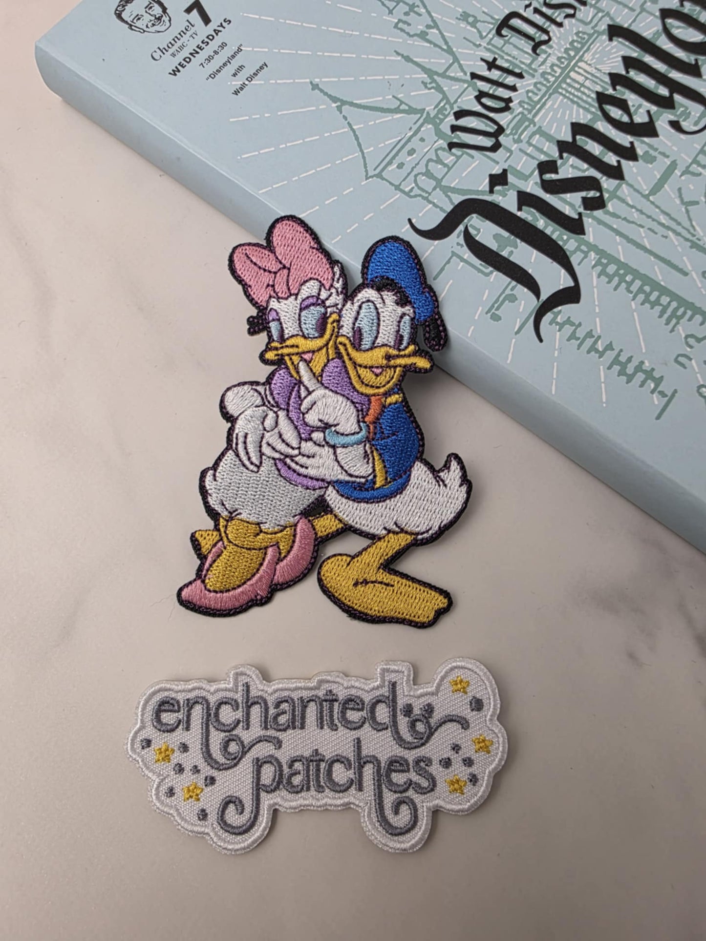 3.5" Happiest Park Boy Girl Couple Bestie Duck Embroidered Iron On Patch