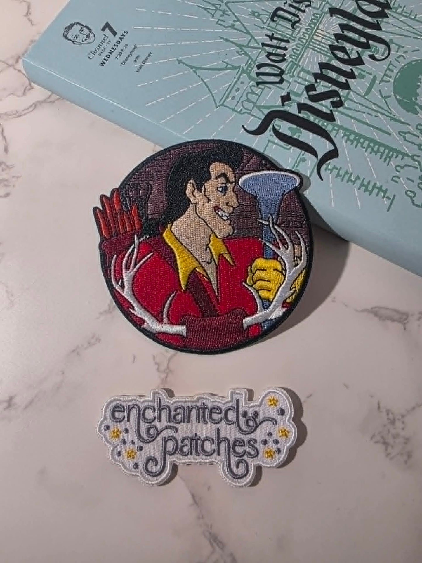 TWO LEFT - 3.5" Villain Gaston Beauty Beast Embroidered Iron On Patch