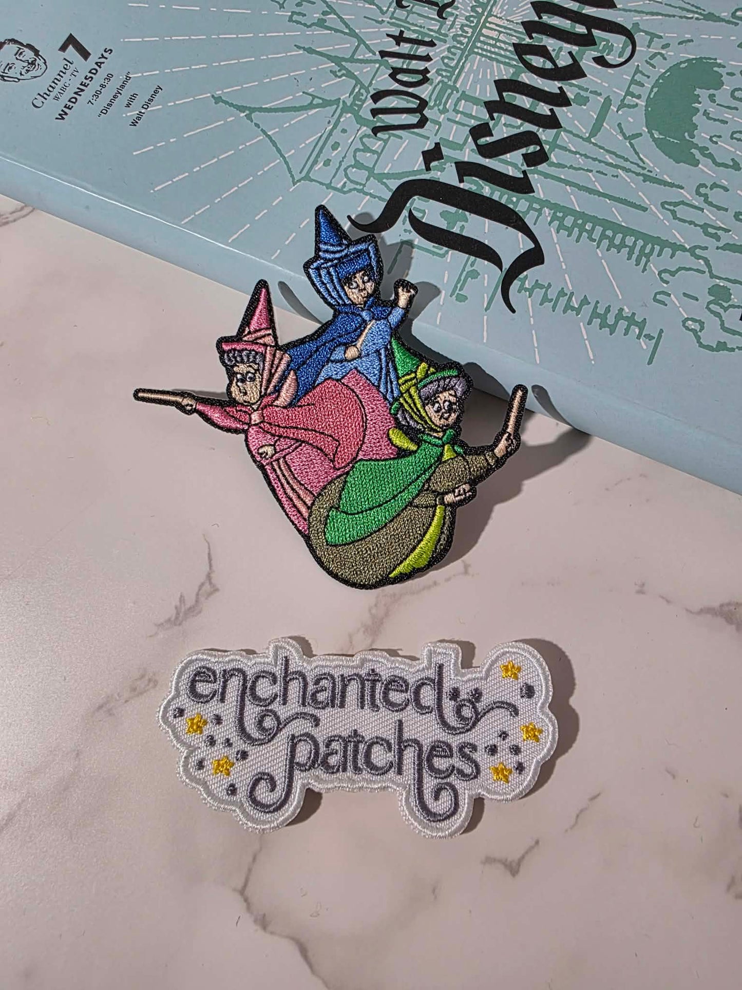 3" Three Fairies Fairy from Sleeping Princess Embroidered Iron On Patch