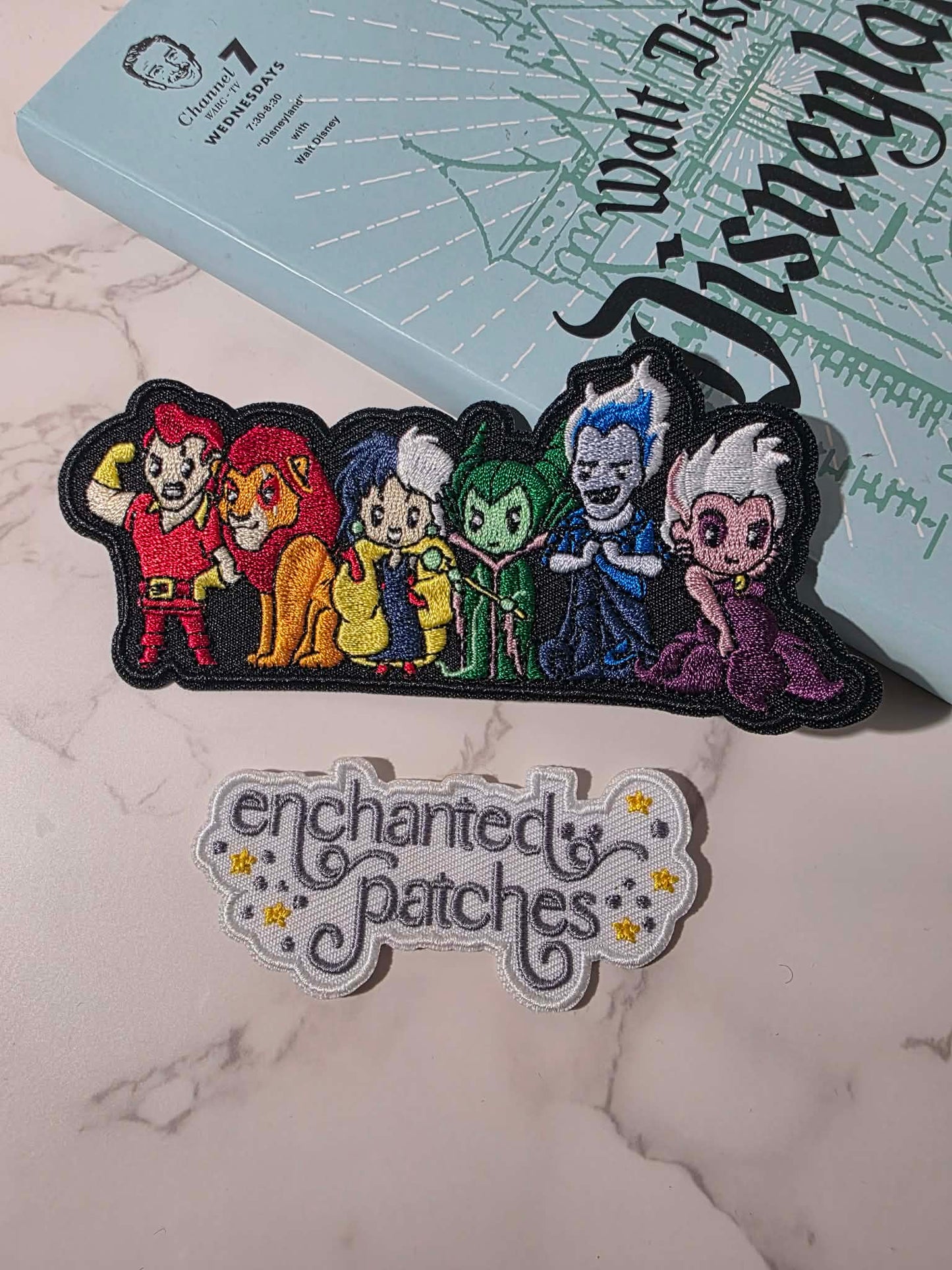 6" Kawaii Happiest Park Rainbow Villain Embroidered Iron On Patch
