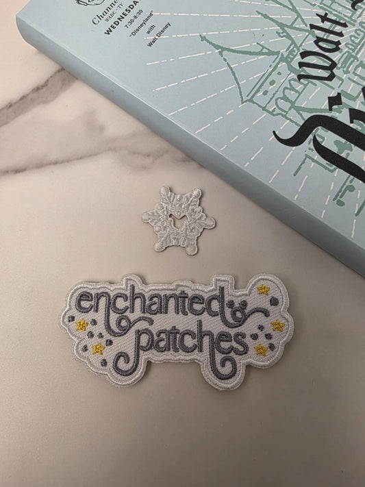 RESTOCKED - 1" Mini Glow in the Dark Christmas Mouse Snowflake Embroidered Iron On Patch
