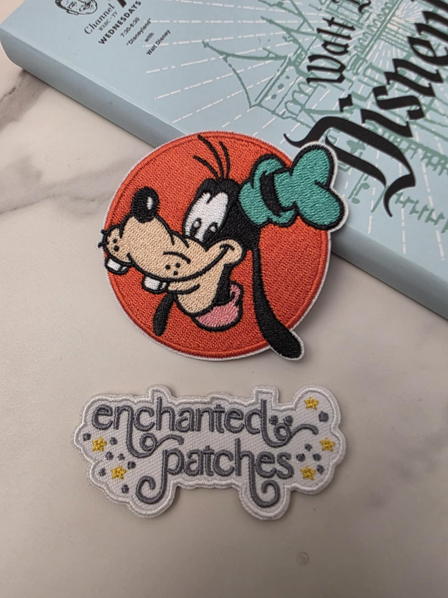 3" Vintage Retro Happiest Park Goofy Dog Embroidered Iron On Patch