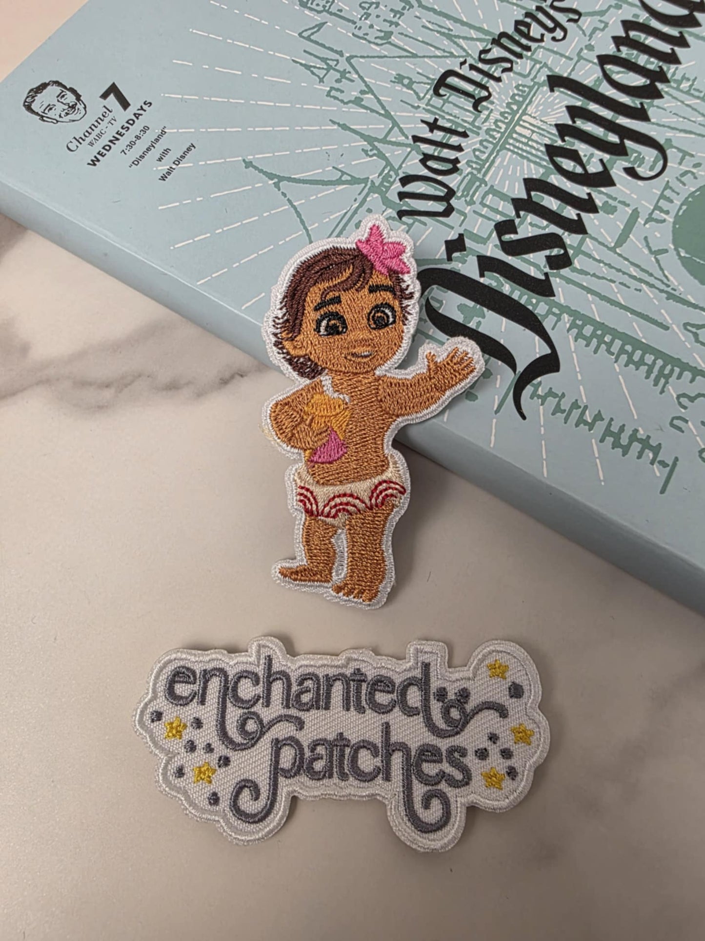 3" Pacific Island Baby Princess Young Girl Iron on Patch