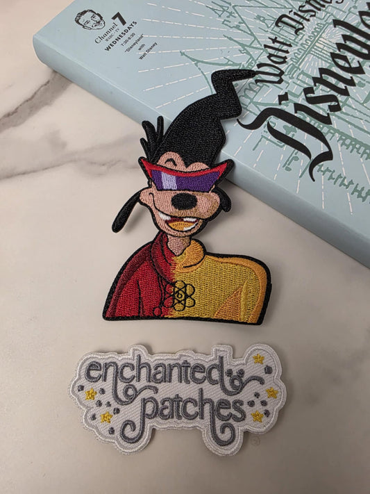 4" Happiest Park Goofy Dog Two Face Max Embroidered Iron On Patch