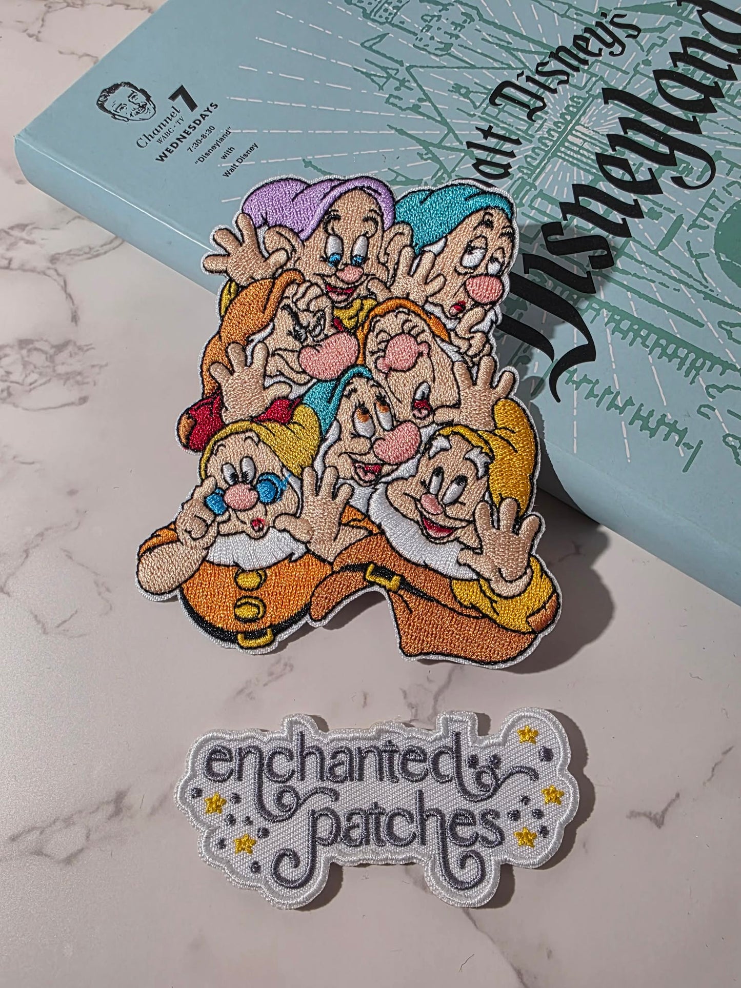 4" Happiest Park Seven 7 Dwarves Snow Princess Iron On Patch