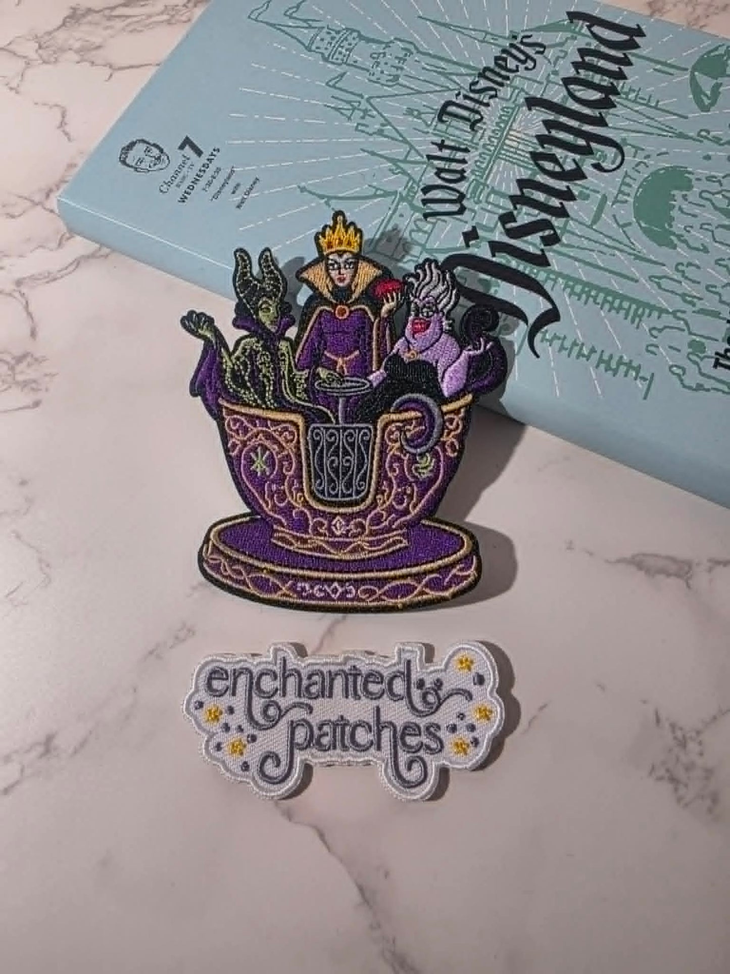 NEW DROP - 4" Villains in a Teacup Halloween Embroidered Iron On Patch