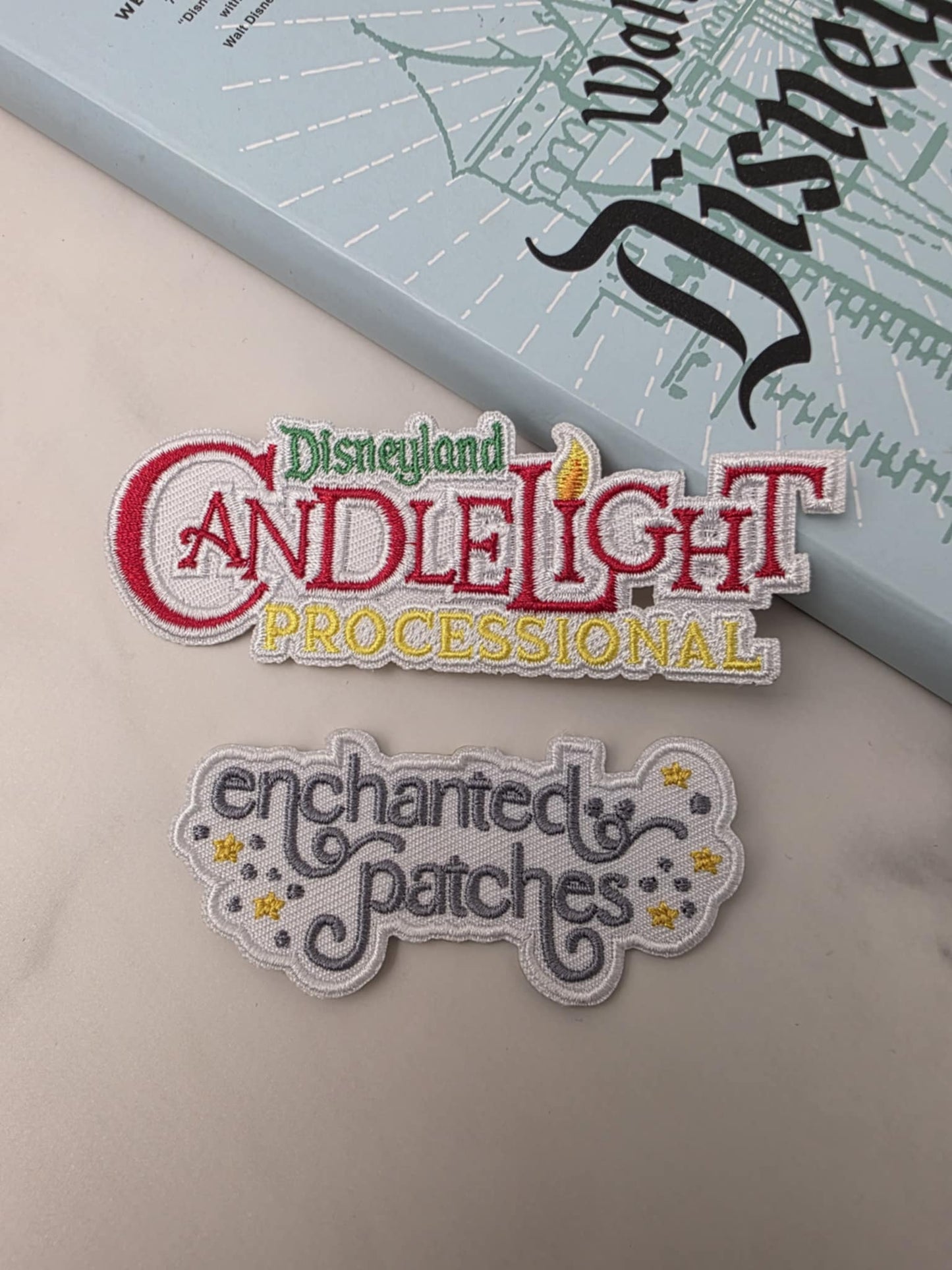 4" Christmas Candlelight Service at Happiest Park Embroidered Iron On Patch