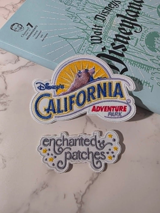 4" DCA Happiest Park Mouse Logo Sign Iron On Patch