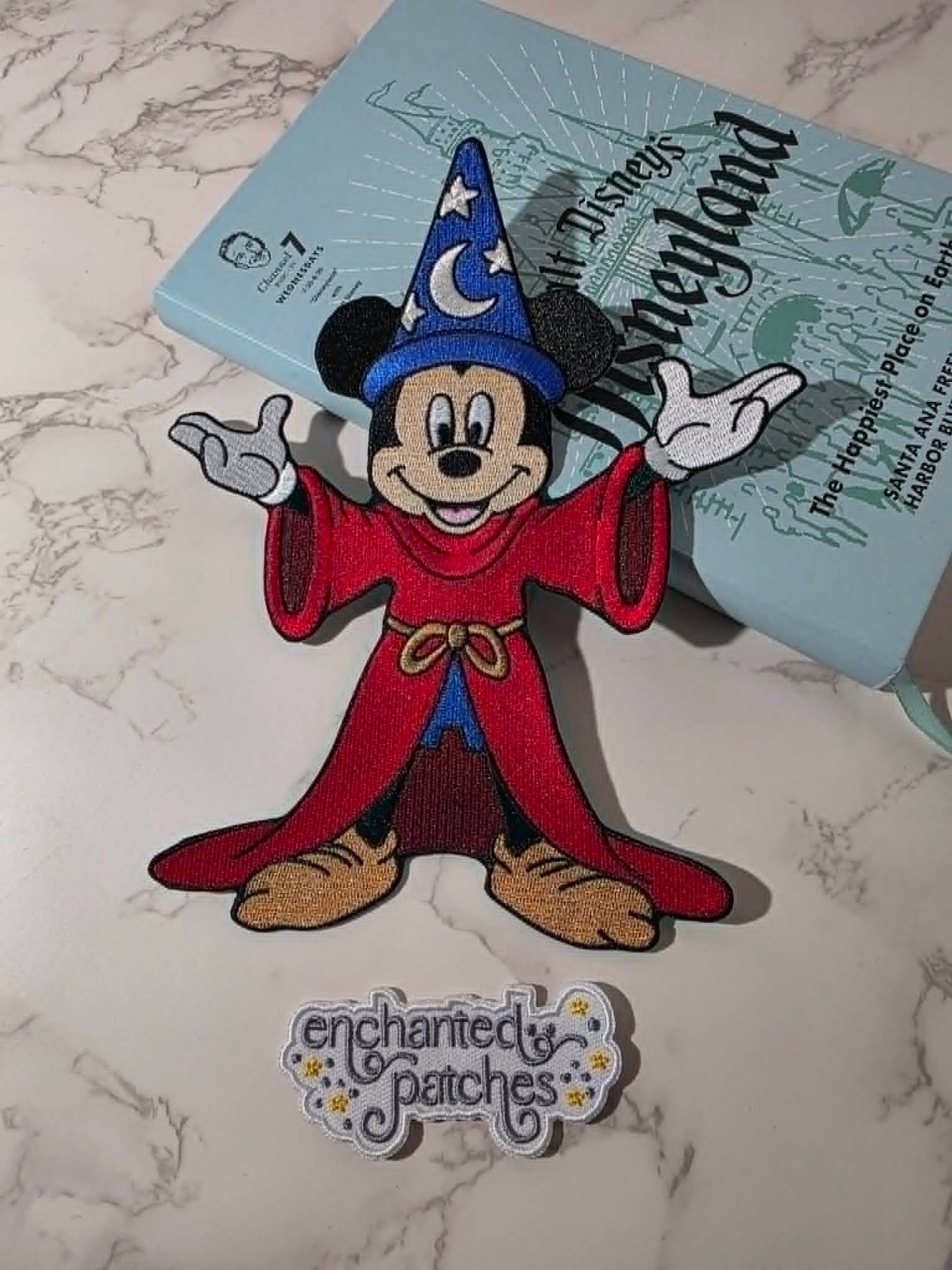 NEW DROP - 8" XL Happiest Park Mouse in Sorcerer Outfit Robe Embroidered Iron On Patch