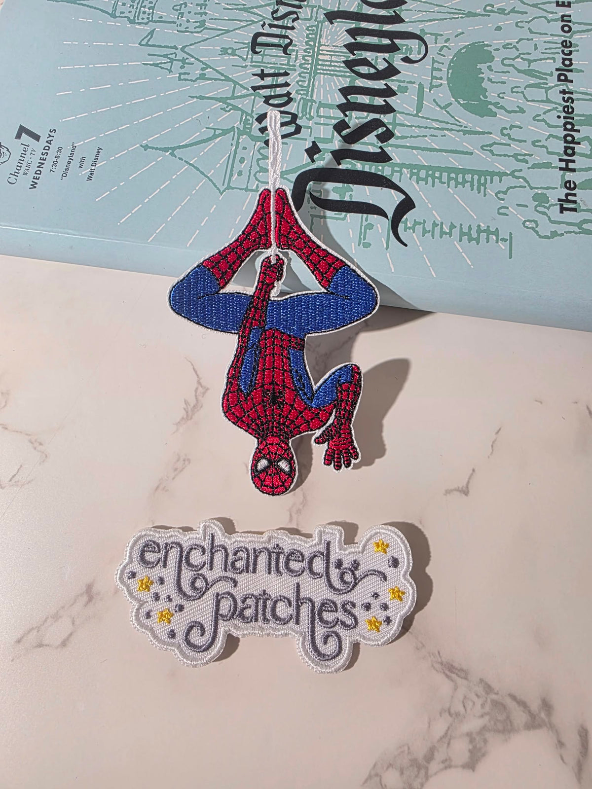 NEW DROP - 4" Spiderman Hanging from the Web Embroidered Iron On Patch